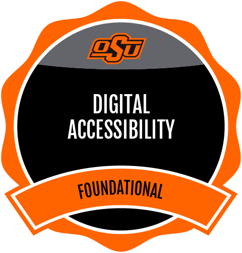 Digital Accessability Digital Badge