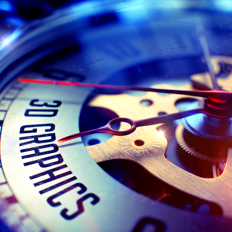 3D Rendered Clock with text 3D Rendered Clock with text