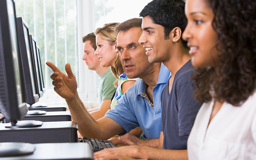 A classroom full of students